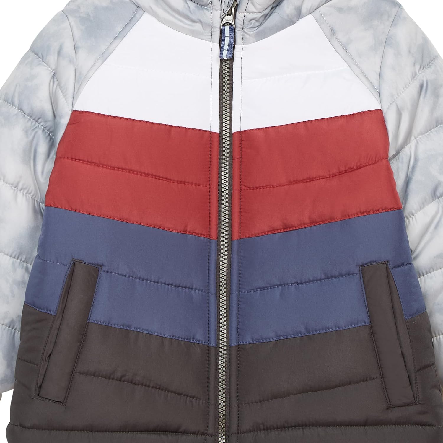 Osh Kosh Boys' Classic Heavyweight Colorblock Puffer Coat