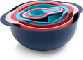 Nesting Bowls with Measuring Cups Colander and Sifter Set - Includes Mixing Bowls, Colander, Sifter and Measuring