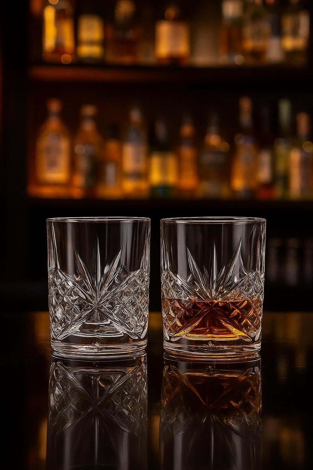 OLD BARREL Whiskey Glasses Set 4 Glasses 4 Molds 10oz Old Fashioned Gift