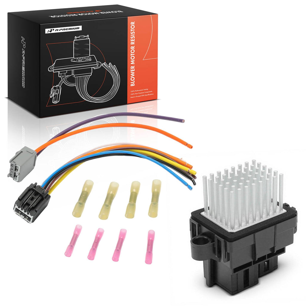 A-Premium Front HVAC Blower Motor Resistor with 2+2 Pins Connector