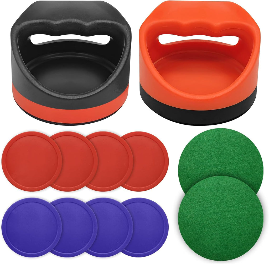 Air Hockey Pushers Air Hockey Pucks &Paddles,Goal Handles Paddles Replacement Accessories for Game Tables Include 2