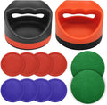Air Hockey Pushers Air Hockey Pucks &Paddles,Goal Handles Paddles Replacement Accessories for Game Tables Include 2
