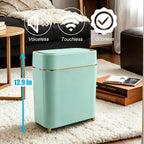 2-Pack - Touchless Bathroom Trash Can with Lid - Motion Sensor Trash Can