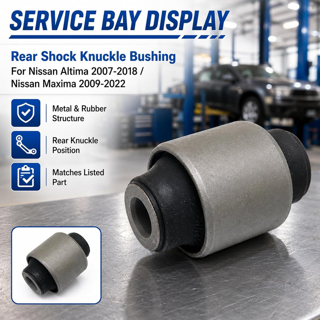 1 Pc Rear Suspension Knuckle Bushing Compatible with Nissan Altima 2007 2008 2009 2010 2011 2012 2013-2018, Maxima 2009-2022 Replaces 56219-JA00A Lower Shock Absorber Bushing
