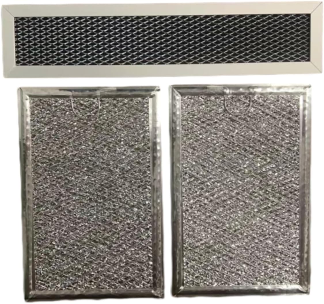 Microwave Grease&Charcoal Filter Set for GE PVM9179EF1ES,PVM9179EF2ES, PVM9179EF3ES,PVM9179EK5ES, PVM9179EK6ES,PVM9005SJ8SS
