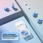 Ear Plugs for Sleeping - Soft Silicone, 3 Sets, Standard