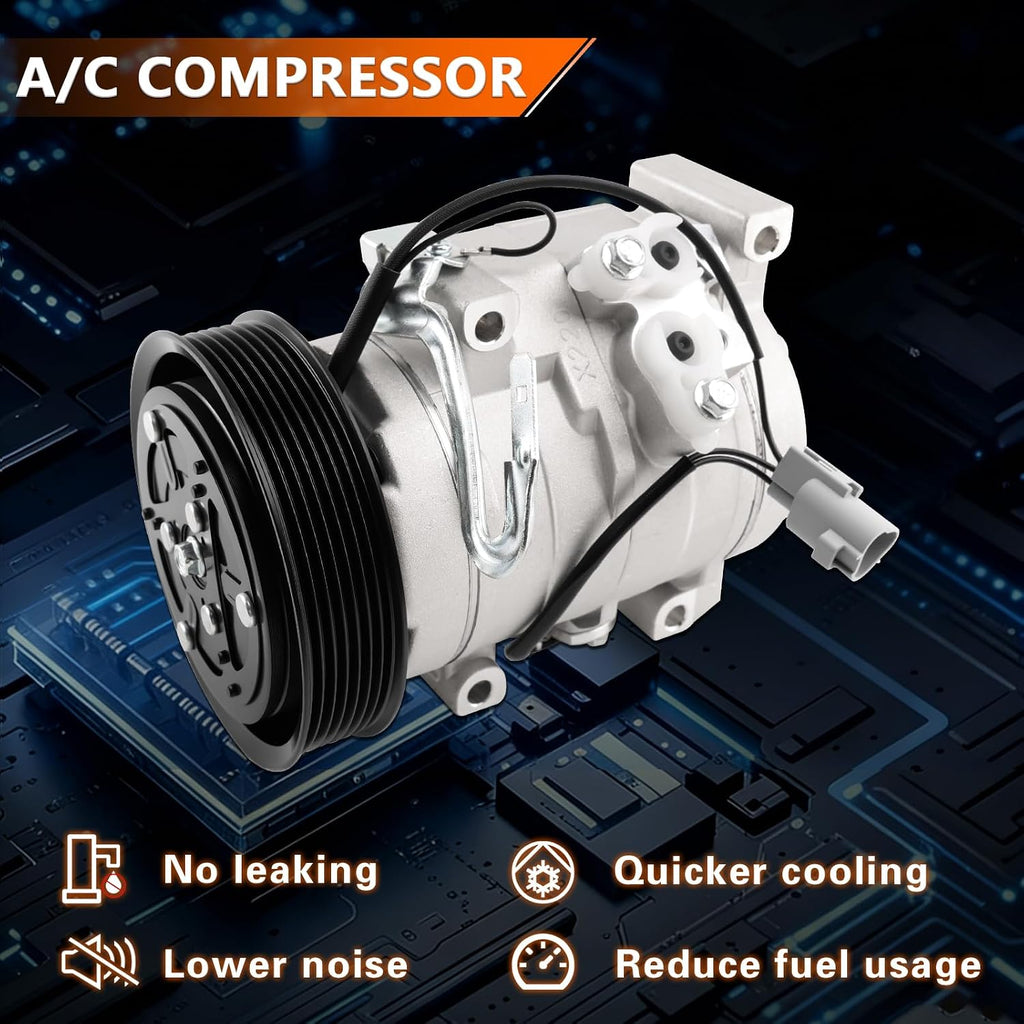 Air Conditioner AC Compressor with A/C Clutch for 2002-2006 Camry 2.4L