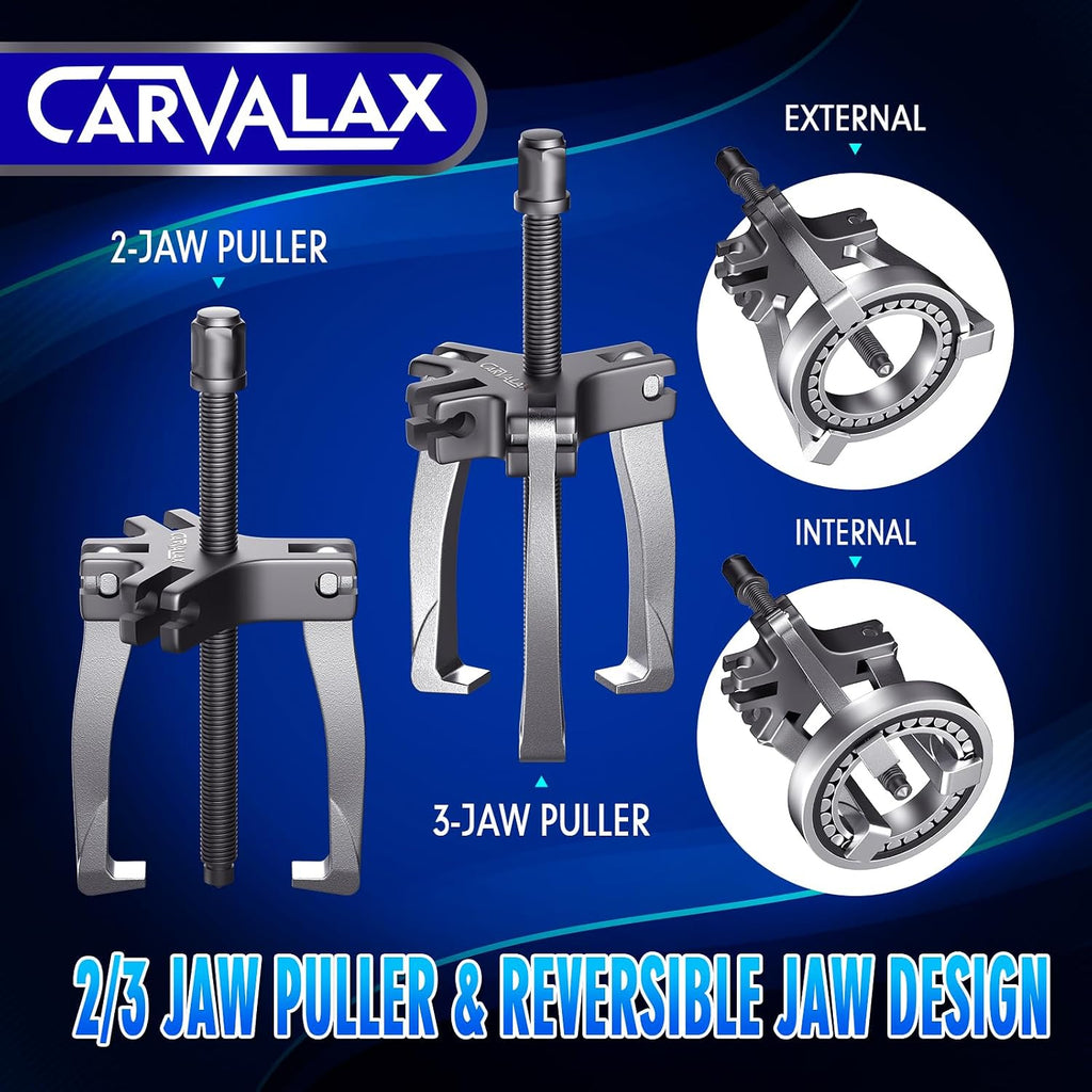 Gear Puller Set(2T&5T), Reversible2 & 3 Jaw Bearing/Pulley Puller