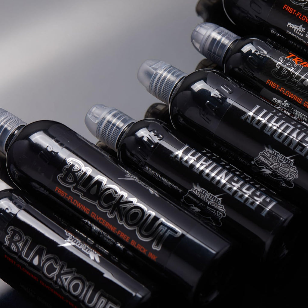 World Famous Blackout Black Tattoo Ink - Ultra-Thin, Long Lasting Black Ink for Lining, Shading & Permanent Makeup