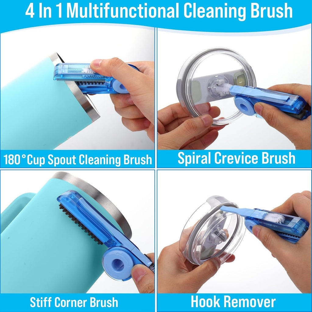Water Bottle Cleaner Brush Kit for Owala/Stanley/Yeti Tumbler Cup | Multifunctional Bottle Brush and Long Straw