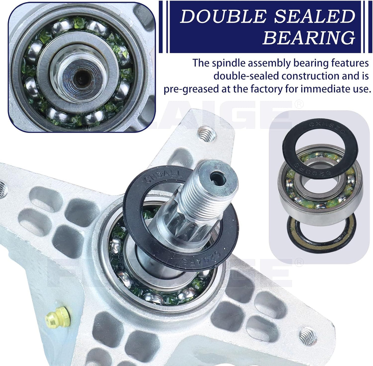 3Pack 618-06980 918-06980 Spindle Assembly for Cub Cadet 50" ZT1 50