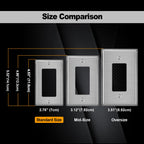 30 Pack BESTTEN Decorator Switch or Receptacle Outlet Metal Wall Plate