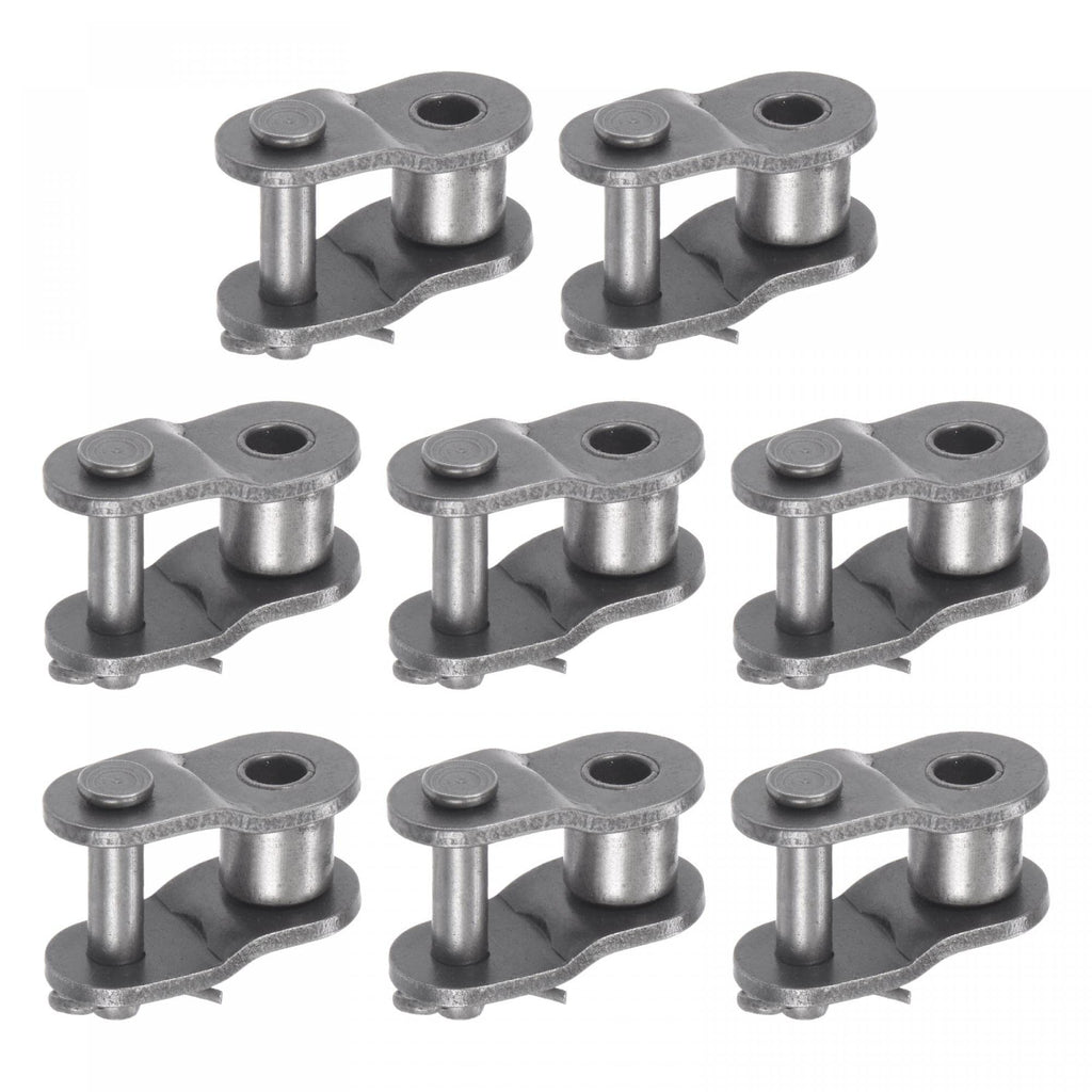 uxcell 8Pcs #50 Chain Offset Half Link Roller, 5/8" Pitch Carbon Steel, Standard Chain End Connector Split Links for 10A Chain