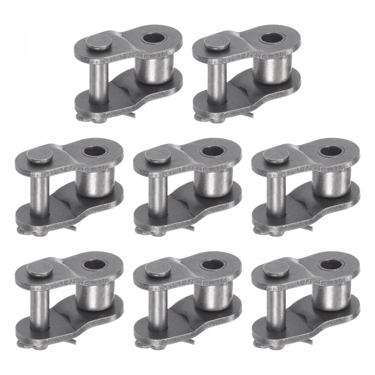 uxcell 8Pcs #50 Chain Offset Half Link Roller, 5/8" Pitch Carbon Steel, Standard Chain End Connector Split Links for 10A Chain