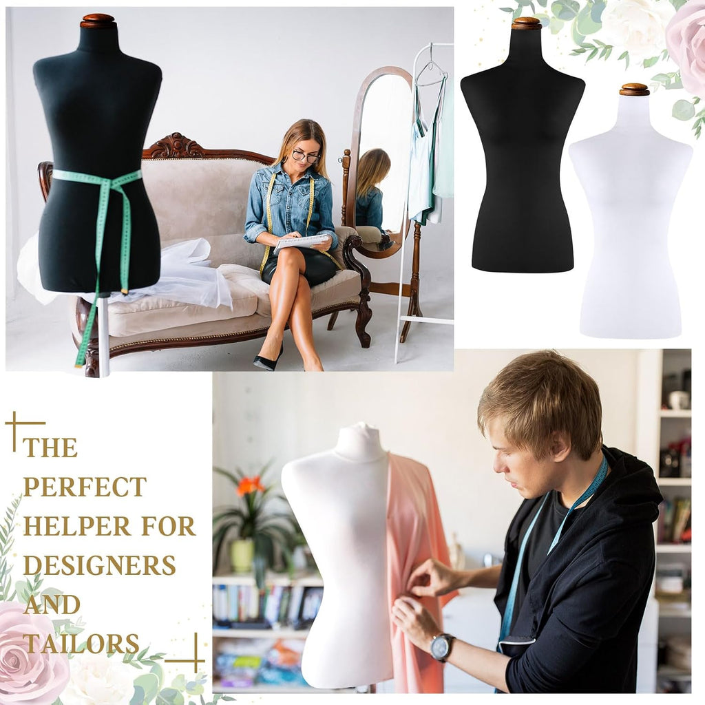 2 Pieces Mannequin Fabric Cover Soft Stretchy Clothing Upper Body Mannequin Cover for Retail Boutique Store Form