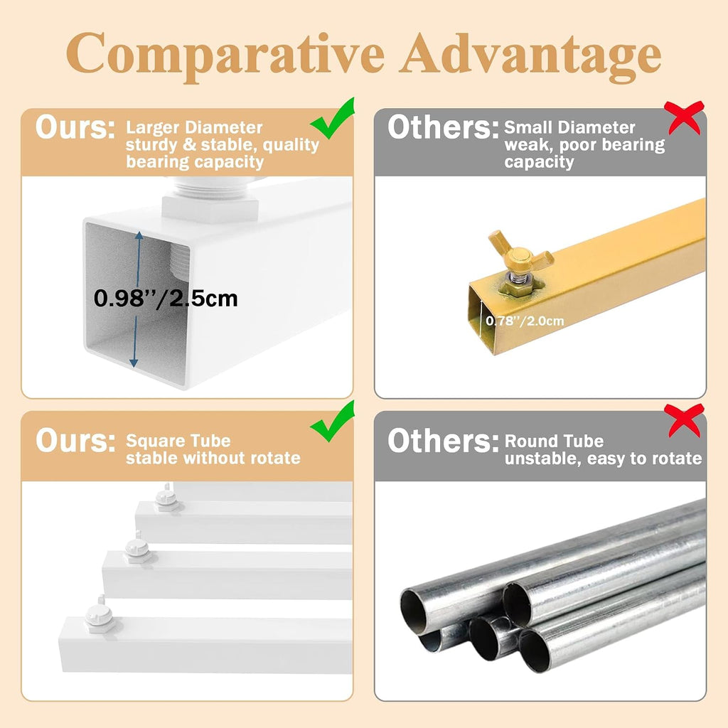 10x10FT Backdrop Stand Heavy Duty Pipe and Drape Kit White