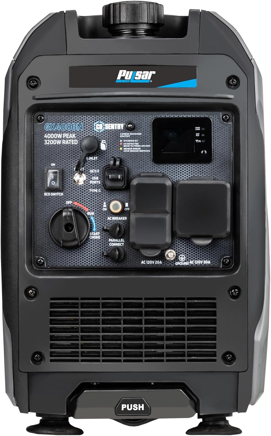 Products GX400BN, 4000W Portable Ultra-Quiet Dual Fuel & Parallel Capability, RV-Ready, Handle & Wheels, with CO