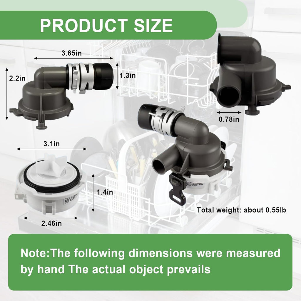 ABQ73503002 ABQ73503004 Dishwasher Drain Pump Compatible with LG Kenmore