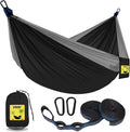 Camping Hammock Double & Single Portable Hammocks with 2 Tree Straps and Attached Carry Bag,Great for