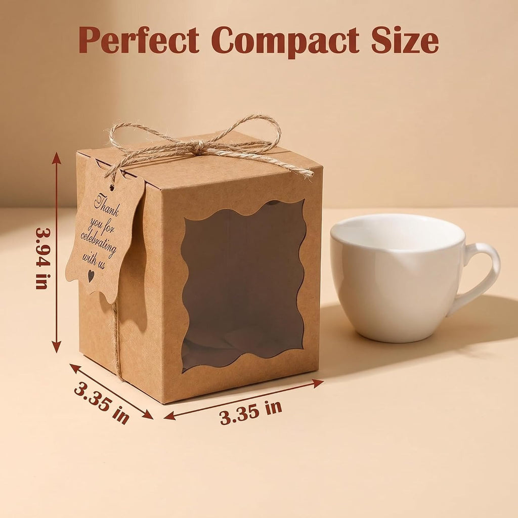 50 Set Candle Gift Box Packaging Transparent for 4-10 oz Candles