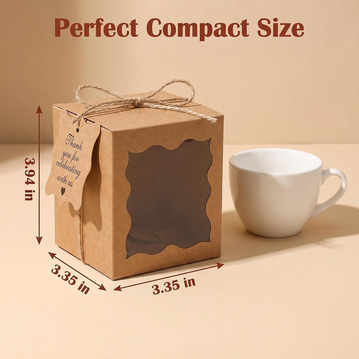 50 Set Candle Gift Box Packaging Transparent for 4-10 oz Candles