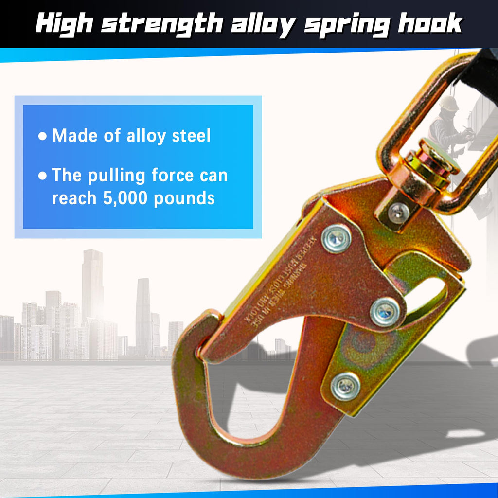 6FT Fall Protection Retractable Lanyard - Heavy Duty SRL Fall Arrest System