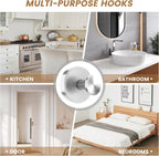 BKV Suction Cup Hooks for Shower,Brushed Nickel,6 Pack