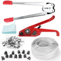 Box Packing Strapping Tool, Manual Sealer Heavy Duty Poly Strapping Tensioner Cutter Tool Kits for 1/2"-3/4" Wide