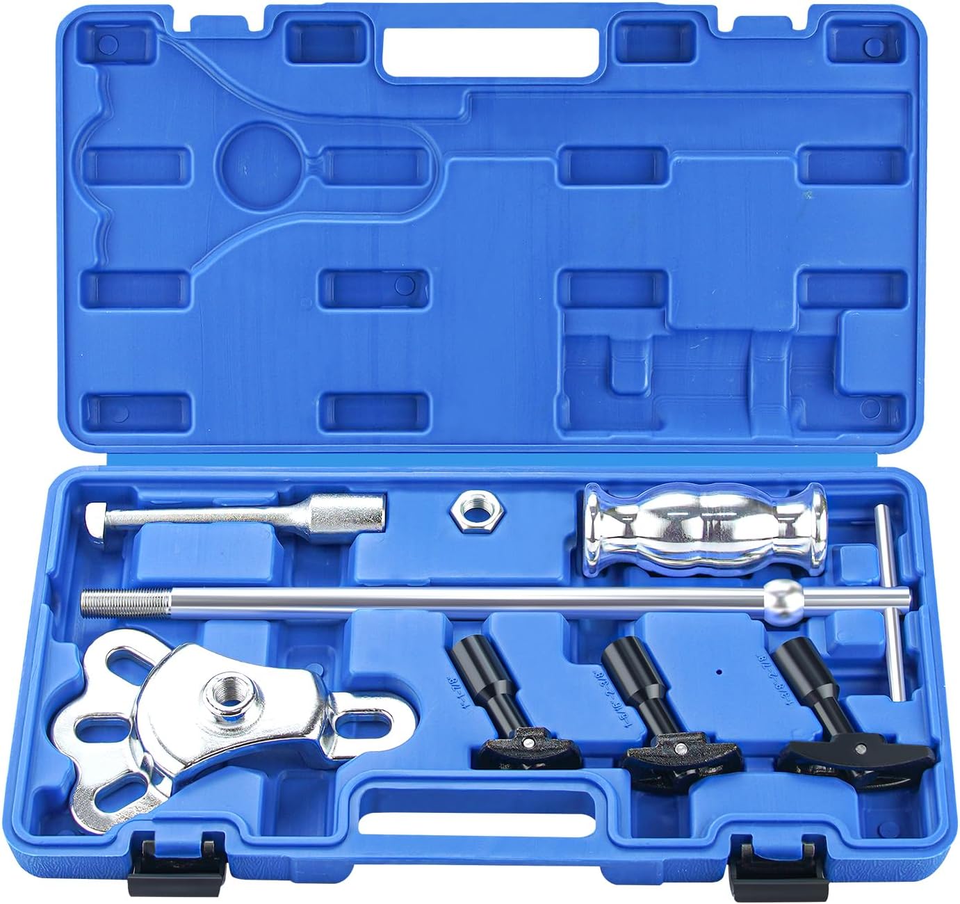 Rear Axle Bearing Puller Tool Axle Seal and Bearing Remover Set with Slide Hammer Yoke and 3 Rear Axle Puller