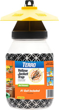 Outdoor Yellow Jacket Trap with Bait - Easy to Use - T362 - No Chemical Insecticides - Effective Yellowjacket Trap