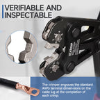 iCrimp Battery Cable Lug Crimping Tool with Wire Cutter and Stripper