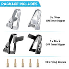 Dreyoo Time Switch Replacement Trippers Kit, 5 ON /5 Off /10 Screws