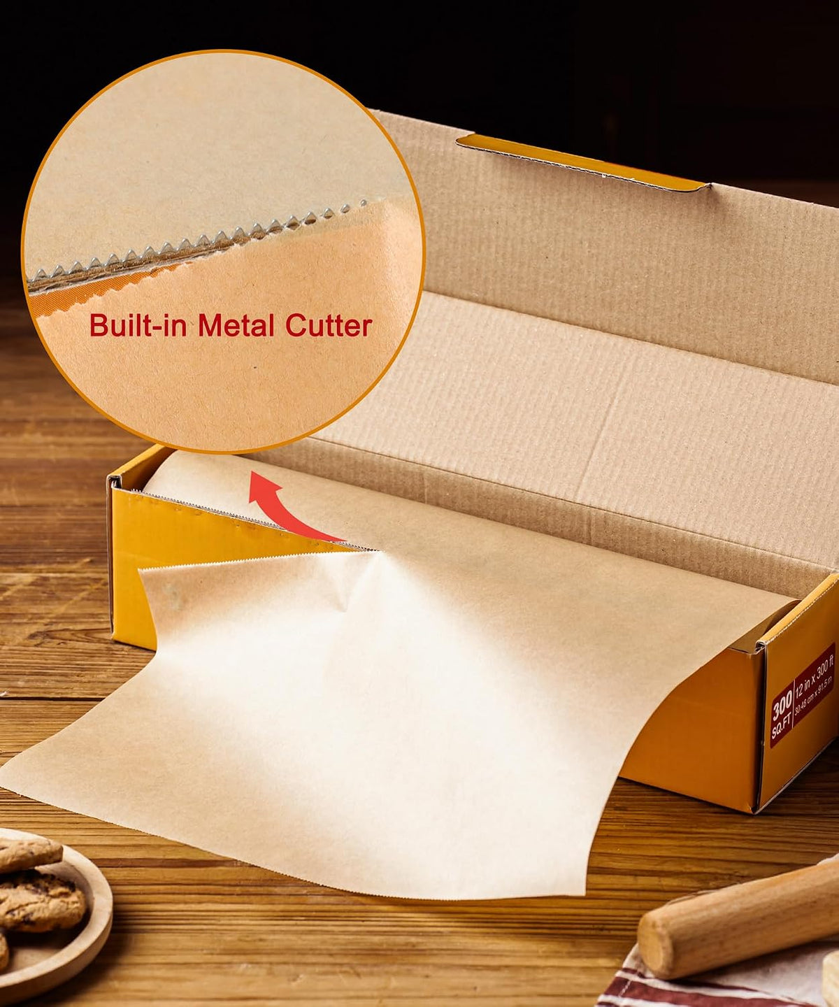 Unbleached Parchment Paper Roll, Non-Stick, 300 Ft x 12 In - 300 Sq. Ft.