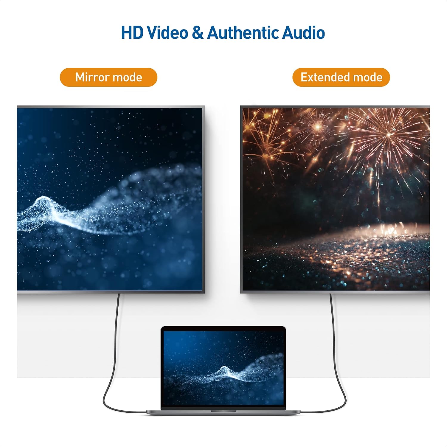 Unidirectional DisplayPort to HDMI Cable, DP to HDMI, 6ft | Gold-Plated, Display Port to HDTV/Monitor/Projector