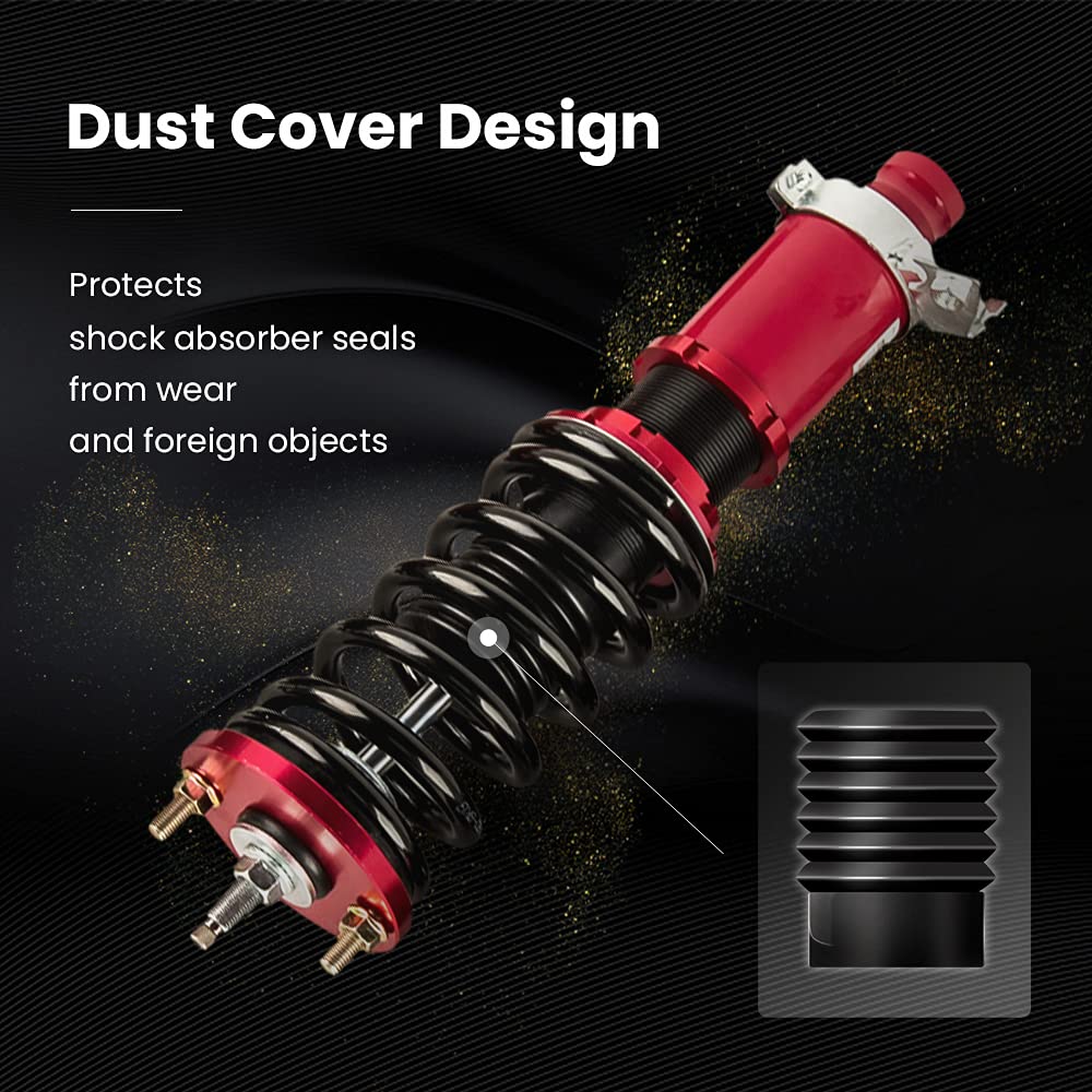 Coilover for Honda Civic 1988-2000, Red Damper Adjustable