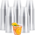 9 oz Plastic Cups, 100 Pack Clear Disposable Drinking Cups