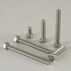M10x1.5 x 60mm Hex Head Screws Bolts, 304 Stainless Steel (A2-70), Bright Finish, Fully Threaded, Hexagon Head Bolts, Quantity 6