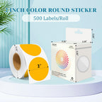 2 Inch Dot Stickers Round Sticker Label, Fluorescent Orange 500 Dots
