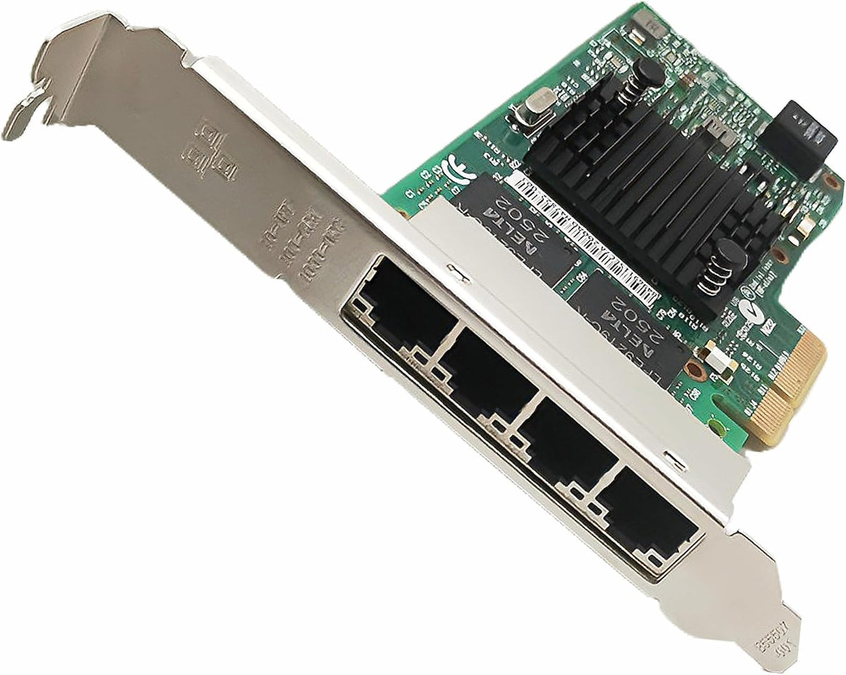 PCIE x4 Gigabit Ethernet Server Adapter with Intel I350 Chip Quad Copper RJ45 Ports Compatible with Intel I350-T4 1000Mbps Network LAN Card(NIC) Support SR-IOV