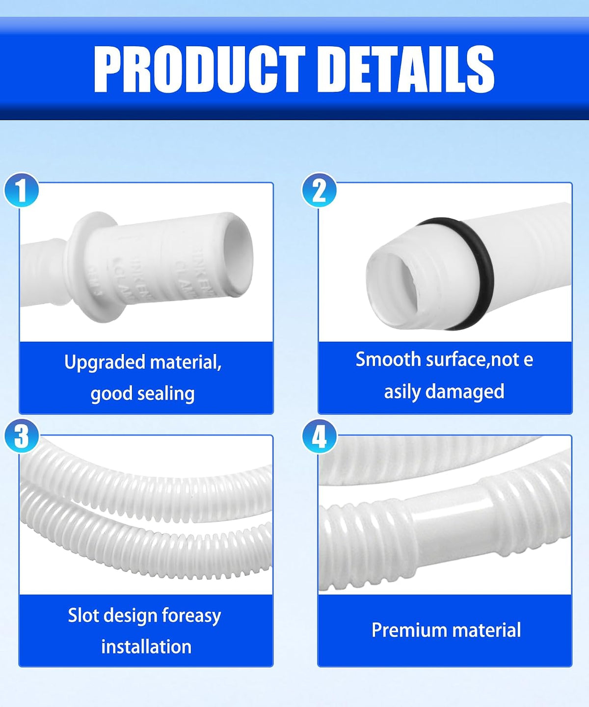 00744881 Dishwasher Drain Hose Extension Fits for Bosch