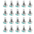MECCANIXITY 20Pack EC11 Rotary Encoder Code Switch 15mm Half Shaft Green