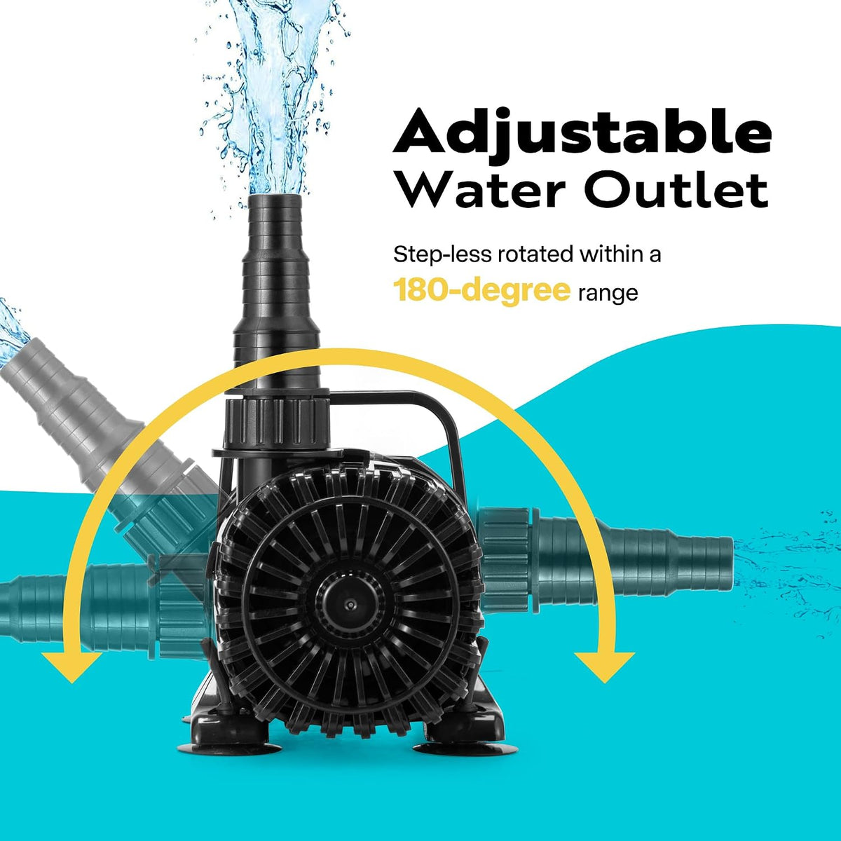 100W 1800GPH Submersible Water Pump with Barrier Bag for Koi Pond