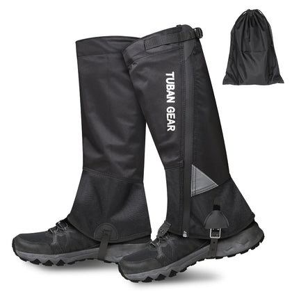 Outdoor Hiking Gaiters with Inclined-Opening Water-Release Zipper, Gaiters for Hiking, Lightweight Leg Shoe Gaiters