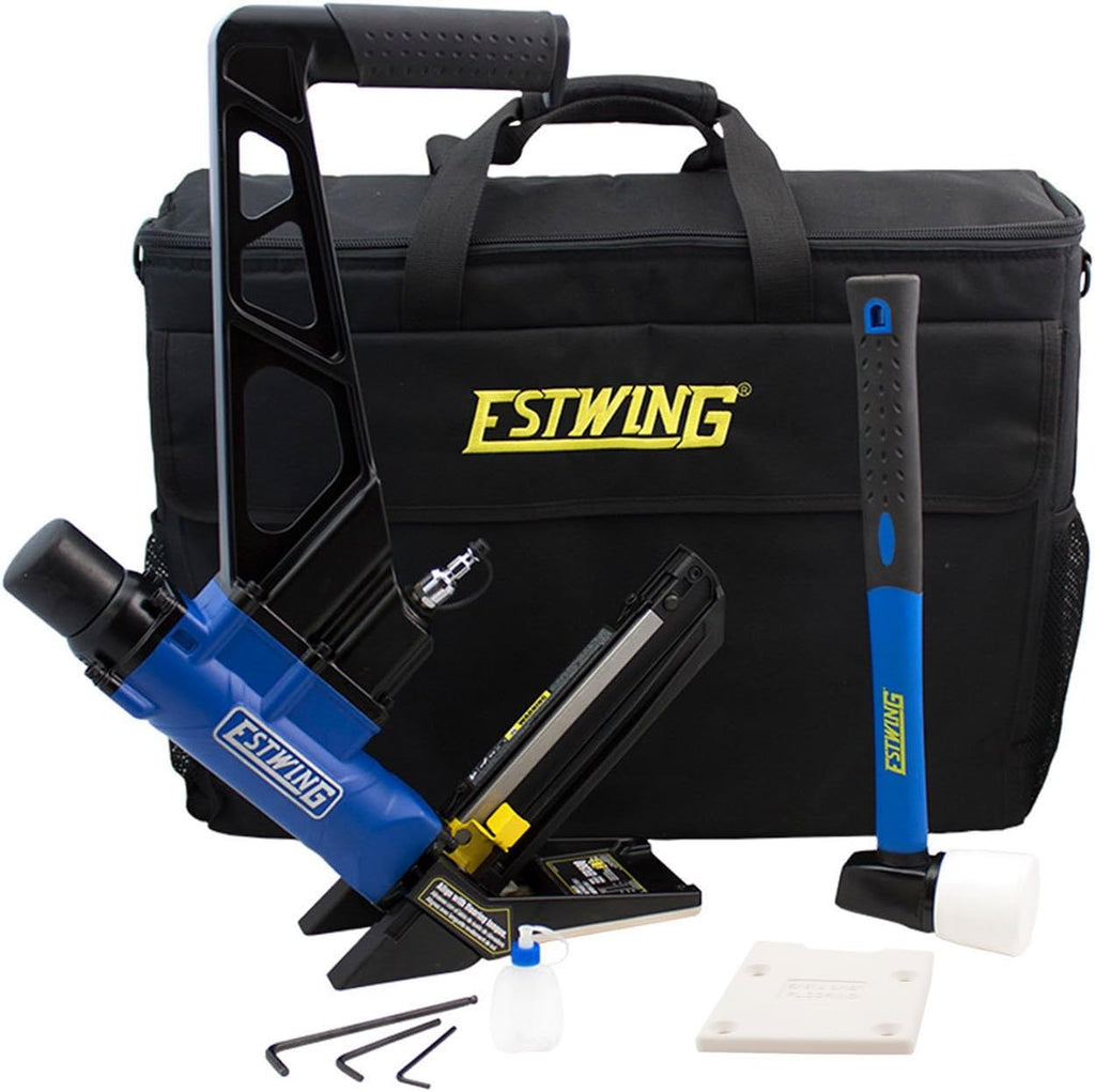 EFL50Q Pneumatic 2-in-1 15.5-Gauge and 16-Gauge 2" Flooring Nailer and Stapler Ergonomic and Lightweight Nail Gun for