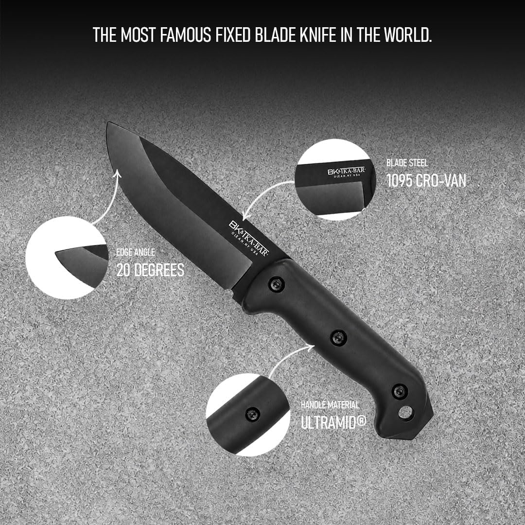 Becker BK2 Campanion Fixed Blade Knife, Carbon Steel
