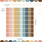 20 Sheets Color Coding Labels, Trendy Color, 0.5 x 1.77 Inch