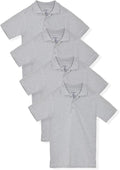 Boy’s - 4-Pack School Uniform Short and Long Sleeve Pique Polo Shirts