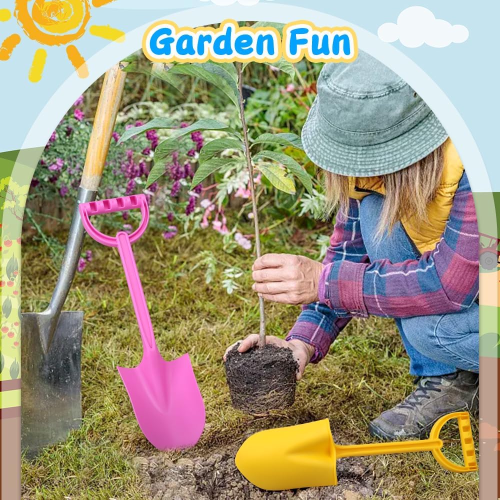 Big 16" Thick Beach Sand Toy Shovels for Kids Adults, Jumbo Scooping Spade Toys Kit Sandbox Toy for Yard Garden Lawn