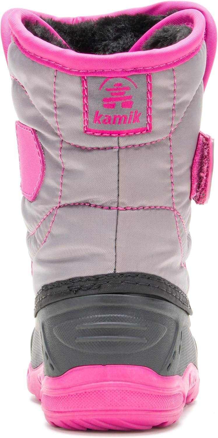 Kids Snowbug 5 Winter Snow Boot Waterproof Nylon Adjustable Strap Vegan Friendly Warm Insulated
