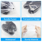 100 Pack 10x14 inch Transparent Shoe Bags for Travel
